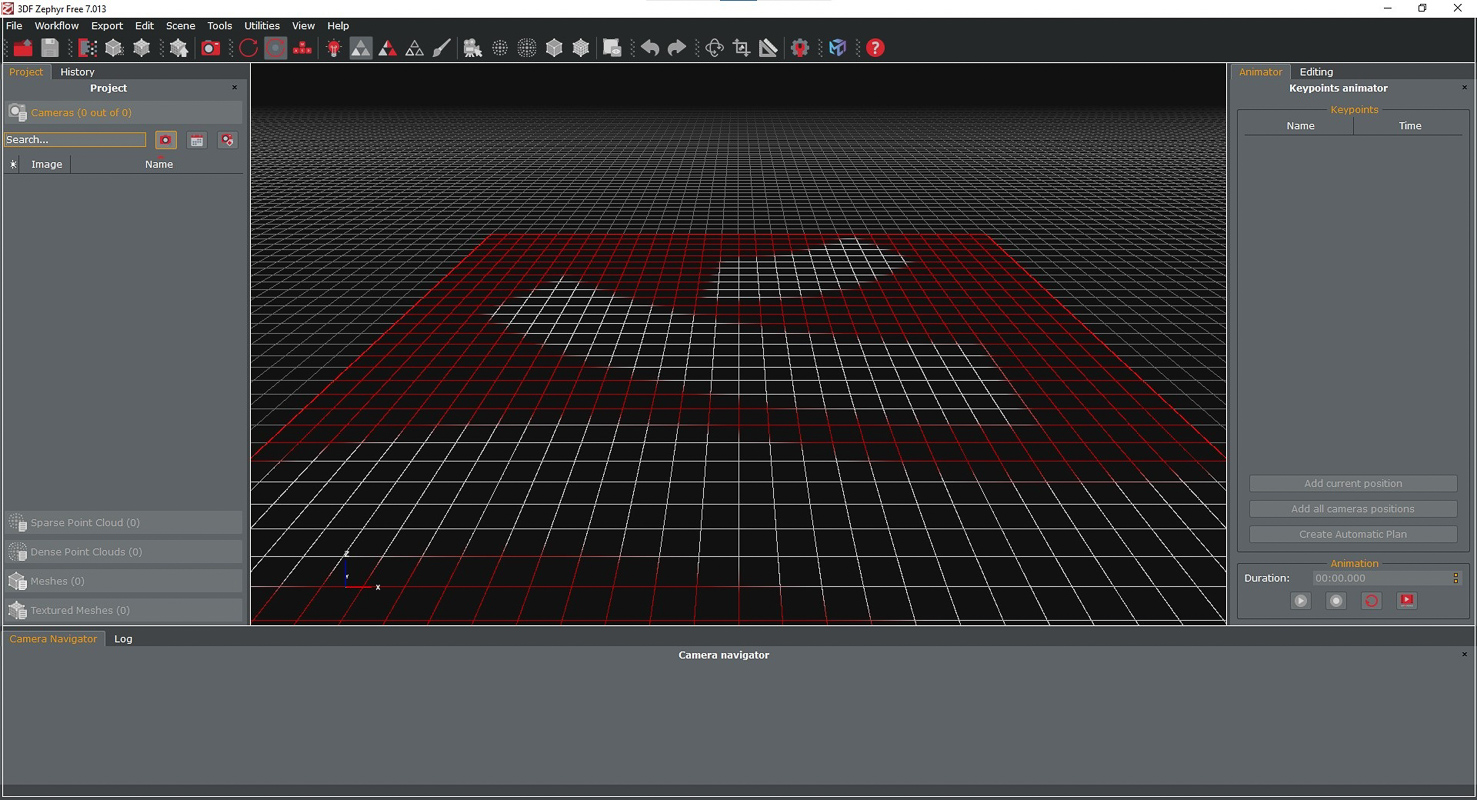 Grafičko sučelje programa 3DF Zephyr